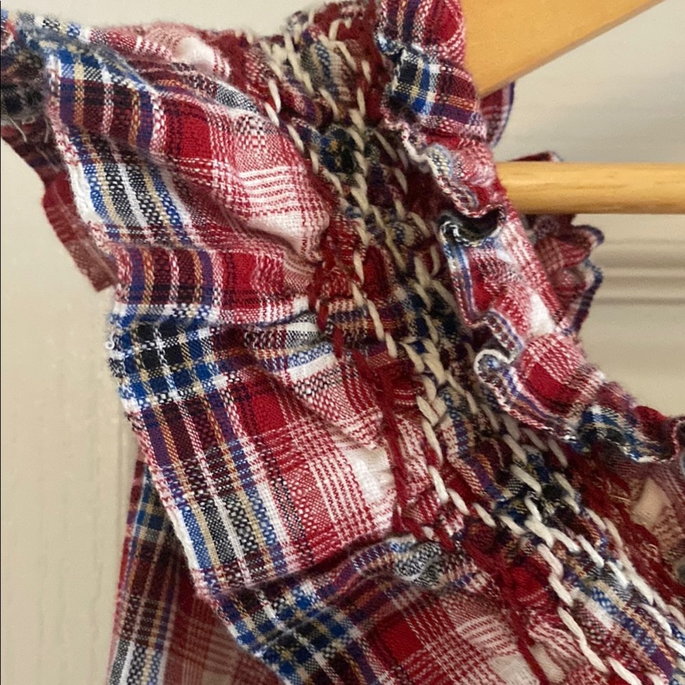 Red Plaid Ruffle Dress - Picture 5 of 11